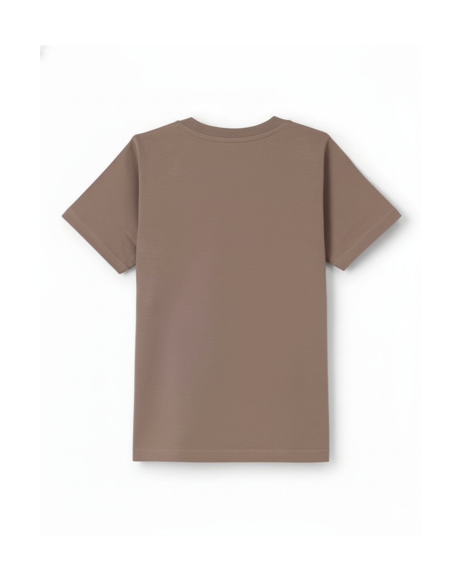 Printed Premium Cotton Half Sleeves Brown T-Shirt for Boys