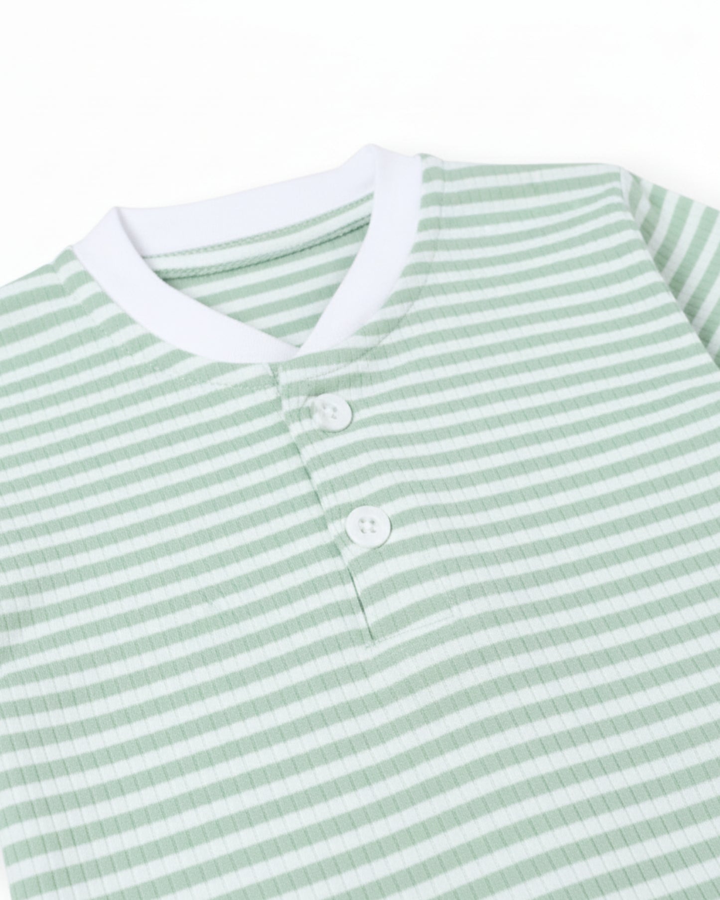 Cool Stripes Green & White Premium Cotton T-Shirt for Boys