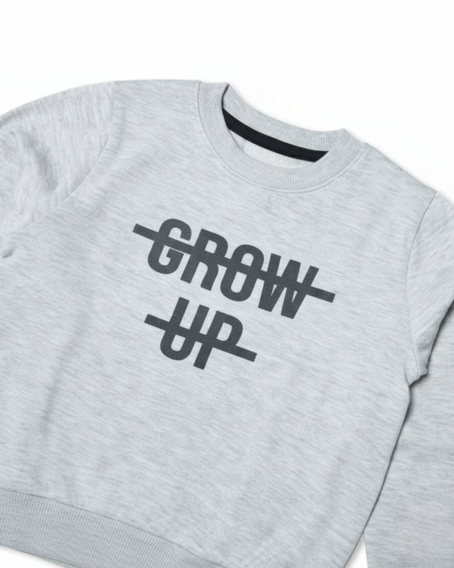 Cozy Grey Cotton Fleece Kids' Sweatshirt