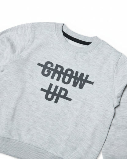 Cozy Grey Cotton Fleece Kids' Sweatshirt